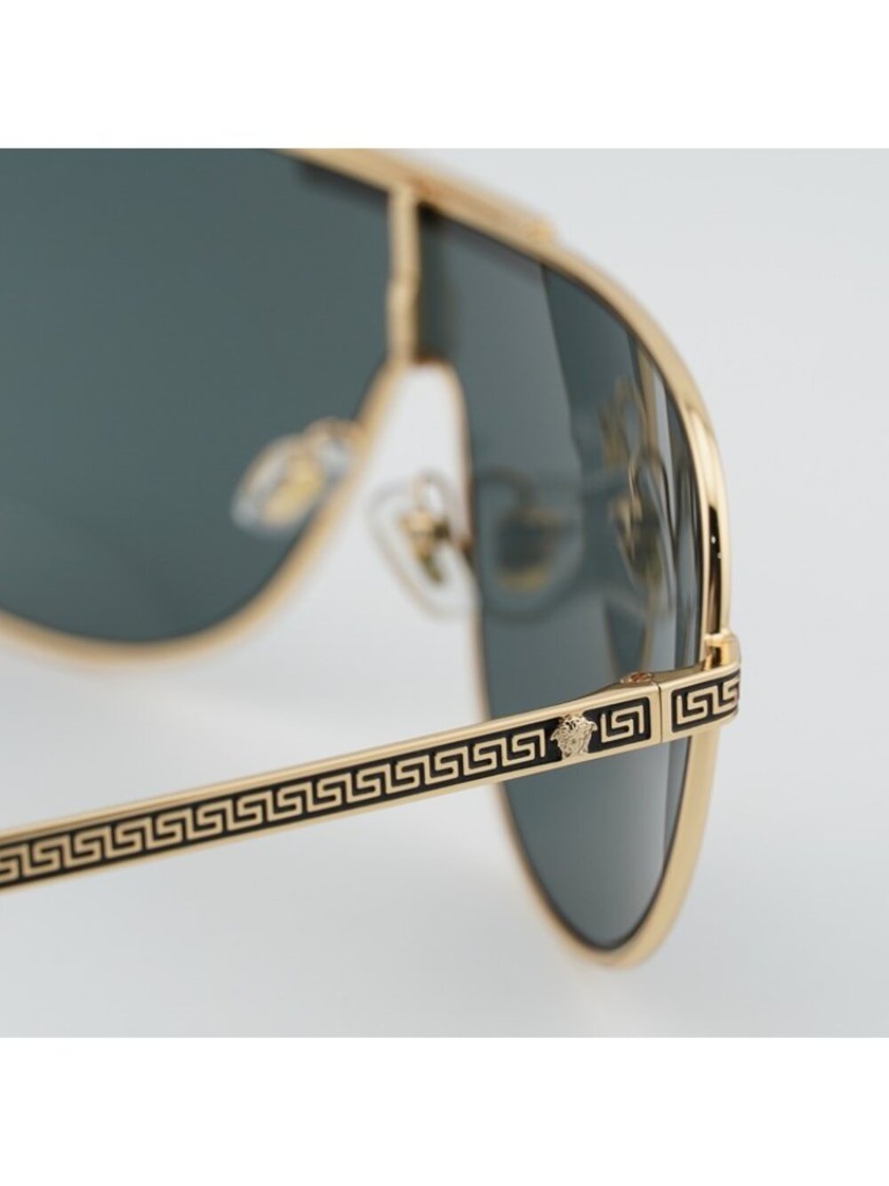 Versace VE2293 1002/87 Square Sunglasses - Gold Frame, Grey Lenses - Picture 5 of 10